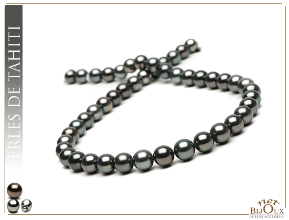 Collier de perles noires de Tahiti